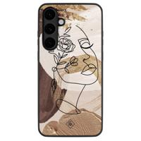 Samsung Galaxy S25 FE hoesje - Abstract gezicht bruin - thumbnail