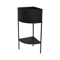LOFT42 Flora hoek plantenbak - Metaal - Zwart - thumbnail