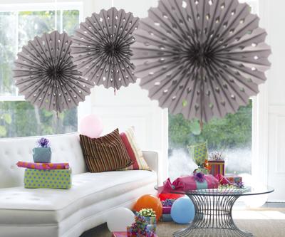 Zilveren Honeycomb Waaier - 45cm