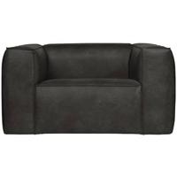 WOOOD Fauteuil 'Bean' Recycle Leer, kleur Zwart - thumbnail