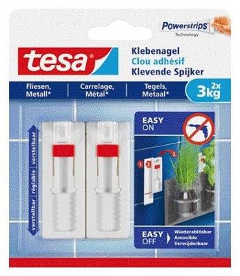 Klevende spijker tesa tegels metaal 3kg verstelb | 8 stuks