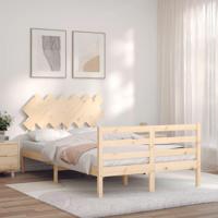 Bedframe met hoofdbord massief hout - thumbnail