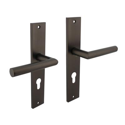 Deurkruk Bastian op langschild 245x45mm profielcilindergat 72mm antraciet-grijs