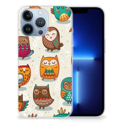 Apple iPhone 13 Pro | TPU Hoesje | Vrolijke Uilen