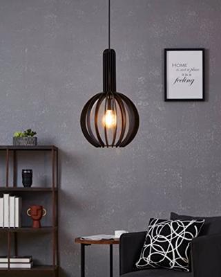 Eglo Zwart houten hanglampVelasco Ø 31cm - 900153