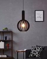 Eglo Zwart houten hanglampVelasco Ø 31cm - 900153 - thumbnail