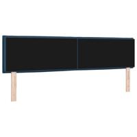 LED Hoofdbord met LED-striplichten Blauw 180 cm Polyester - thumbnail