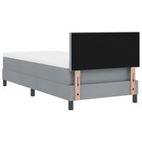 Boxspringbed met matras en LED stof lichtgrijs 90x190 cm - thumbnail