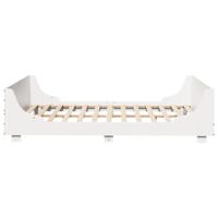 Bedframe zonder matras massief grenenhout wit 150x200 cm - thumbnail
