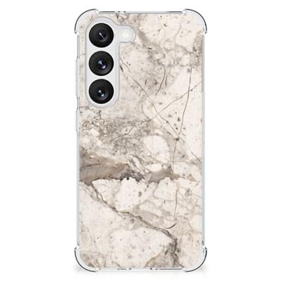 Samsung Galaxy S23 Anti-Shock Hoesje Marmer Beige Samsung Galaxy S23 Anti-Shock Hoesje Marmer Beige