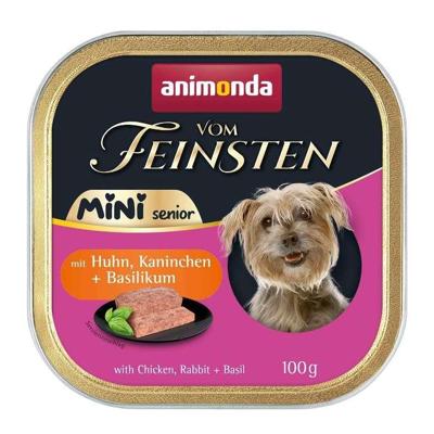 ANIMONDA Vom Feinsten Senior Mini Chicken with rabbit and basil - natvoer voor honden - 100g