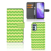 OPPO Find X3 Lite Telefoon Hoesje Waves Green - thumbnail