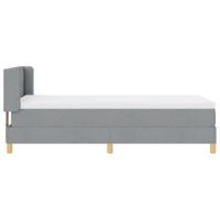 Boxspringbed met Matras Lichtgrijs, 100 x 200 cm, Stof. - thumbnail
