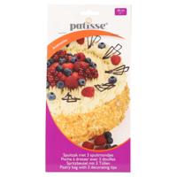 Patisse spuitzak met 3 spuitmondjes 28cm - thumbnail