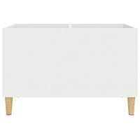 Platenkast 74,5x38x48 cm bewerkt hout wit - thumbnail