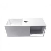 Fontein Wiesbaden Julia 54x20x20cm met Nis Solid Surface Mat Wit - thumbnail