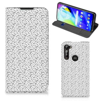 Motorola Moto G8 Power | Hoesje met Magneet | Stripes Dots Motorola Moto G8 Power | Hoesje met Magneet | Stripes Dots
