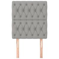 Hoofdborden 2 st 80x7x78/88 cm stof lichtgrijs - thumbnail