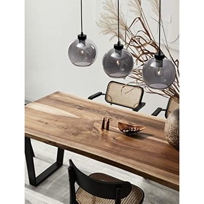 Lyora HanglampPalmer 3-lichts recht zwart met smoke glas - 9241150