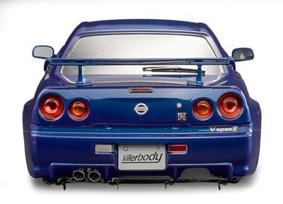 Killerbody Nissan Skyline R34 195mm gespoten - Blauw