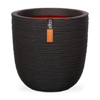 Capi Pot Bol Rib NL 35x34 cm - Zwart - thumbnail