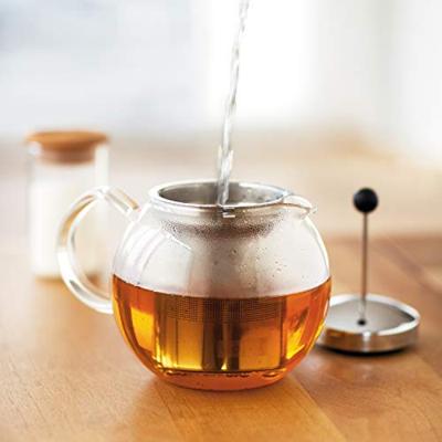 bodum ASSAM F/INOX 0.5 Liter Theekoker Transparant, Zwart