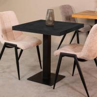 LABEL51 Eetkamerstoel Tafelblad Straight Edge - Zwart - Mangohout - 70 cm Straight - thumbnail