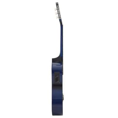 VidaXL 12-delige gitaarset met equalizer en 6 snaren western blauw