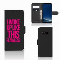 Samsung Galaxy S8 Hoesje met naam Woke Up - Origineel Cadeau Zelf Maken - thumbnail