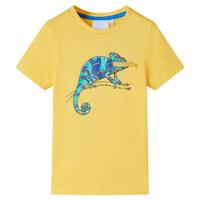 VidaXL Kindershirt met korte mouwen 128 lichtokerkleurig - thumbnail