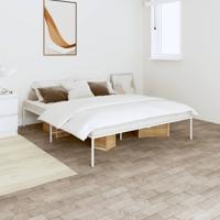 Bedframe metaal wit 160x200 cm - thumbnail