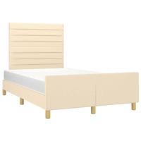 Bedframe zonder matras 120x190 cm stof crèmekleurig - thumbnail