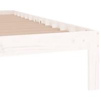 Bedframe massief hout wit 75x190 cm - thumbnail