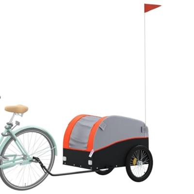 Fietstrailer 45 kg ijzer zwart en oranje Fietstrailer 45 kg ijzer zwart en oranje