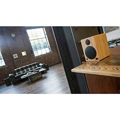 Wavemaster CUBE MINI bamboe - luidsprekersysteem (36 watt) met bluetooth-streaming, digitale aansluiting en IR-afstandsbediening, actieve boxen, gebruik voor TV/tablet/smartphone, bamboe (66372)