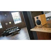 Wavemaster CUBE MINI bamboe - luidsprekersysteem (36 watt) met bluetooth-streaming, digitale aansluiting en IR-afstandsbediening, actieve boxen, gebruik voor TV/tablet/smartphone, bamboe (66372) - thumbnail