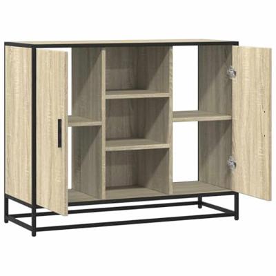 Dressoir 92x35x76 cm bewerkt hout sonoma eikenkleurig Dressoir 92x35x76 cm bewerkt hout sonoma eikenkleurig
