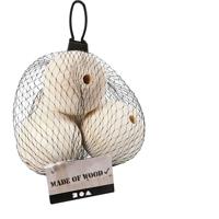 Creativ Company Houten kraal, d 50 mm, gatgrootte 8 mm, 4 stuk/ 1 doos - thumbnail