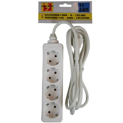 Ac tafelconttdoos 4 v + ra + 3 meter