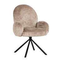 Richmond Draaibare Eetkamerstoel 'Jolie' Teddy, kleur Naturel - thumbnail