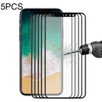 5 pc's ENKAY Hat-Prins voor iPhone X 0 2 mm 9H oppervlakte hardheid 3D explosieveilige volledige scherm Carbon Fiber zachte randen getemperd glas sch - thumbnail