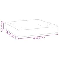 VidaXL Palletkussen 60x60x10 cm stof gemêleerd wijnrood - thumbnail