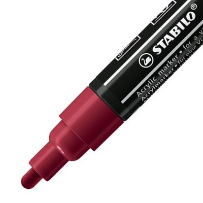 STABILO free acrylmarker T300 Urban, ronde punt, 2-3 mm, geassorteerde kleuren, pak van 5 stuks