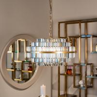 Richmond Hanglamp 'Desire' Crystal, 49cm, kleur Brushed Gold - thumbnail