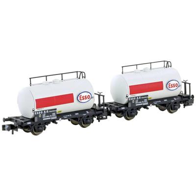 Hobbytrain H24832 N 2-delige set lichte ketelwagen Esso van de DB Hobbytrain H24832 N 2-delige set lichte ketelwagen Esso van de DB