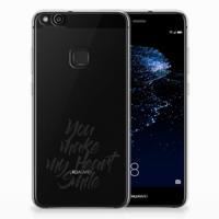 Huawei P10 Lite | Siliconen hoesje | met naam Heart Smile - thumbnail