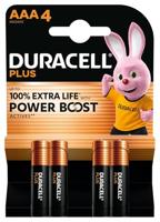 Battery Sales Europe B.V. Duracell batterij aaa 2400mah 1,5v lr03 power boost (4st) - thumbnail