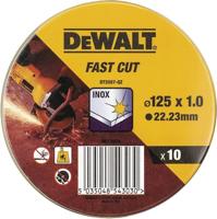 DeWalt Accessoires blik 10st doorslijpschijf inox 125x1x22,2mm - dt3507-qz - thumbnail