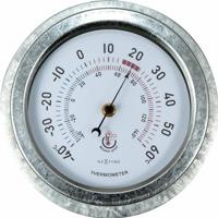 NeXtime NE-4302GA Buitenthermometer 22CM Metaal Gegalvaniseerd Lily - thumbnail