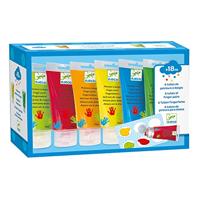 6 tubes vingerverf DJECO multi-gekleurd - thumbnail